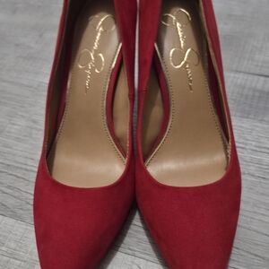 Jessica Simpson Red Suede Heels